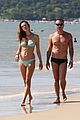 alessandra ambrosio richard lee show off some cute pda at the beach 40