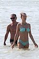 alessandra ambrosio richard lee show off some cute pda at the beach 42