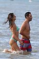 alessandra ambrosio richard lee show off some cute pda at the beach 48