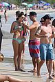 alessandra ambrosio richard lee show off some cute pda at the beach 50