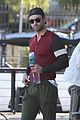 chace crawford sports skin tight shirt to lunch 13