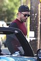 chace crawford sports skin tight shirt to lunch 22