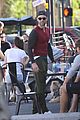chace crawford sports skin tight shirt to lunch 25