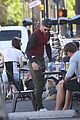 chace crawford sports skin tight shirt to lunch 27
