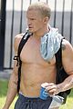 shirtless cody simpson leaves pool after morning training session 02
