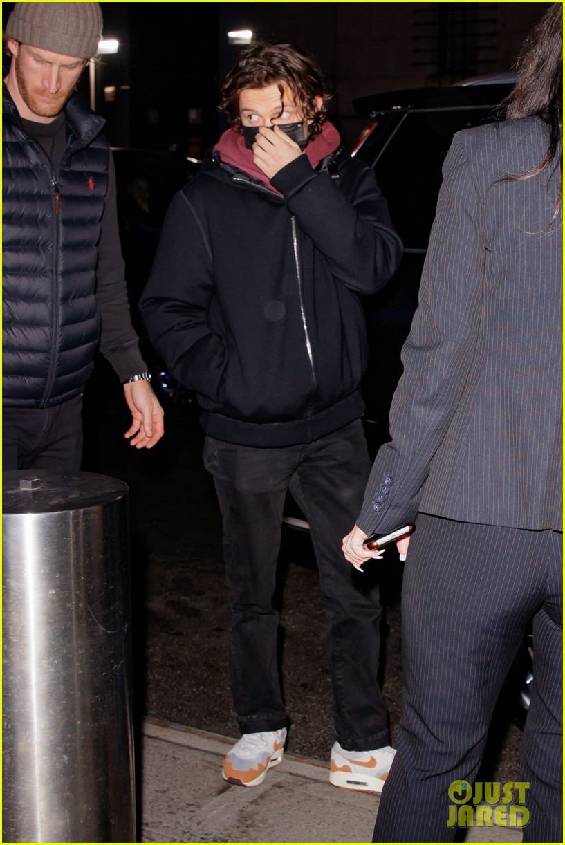 Tom Holland & Zendaya Spotted at NY Rangers Game with Friend Hunter