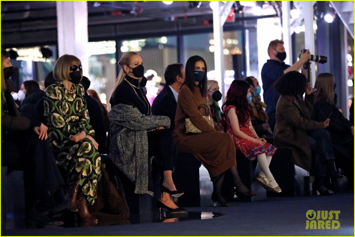 Katie Holmes, Uma Thurman, & More Step Out for Tory Burch's NYFW Show