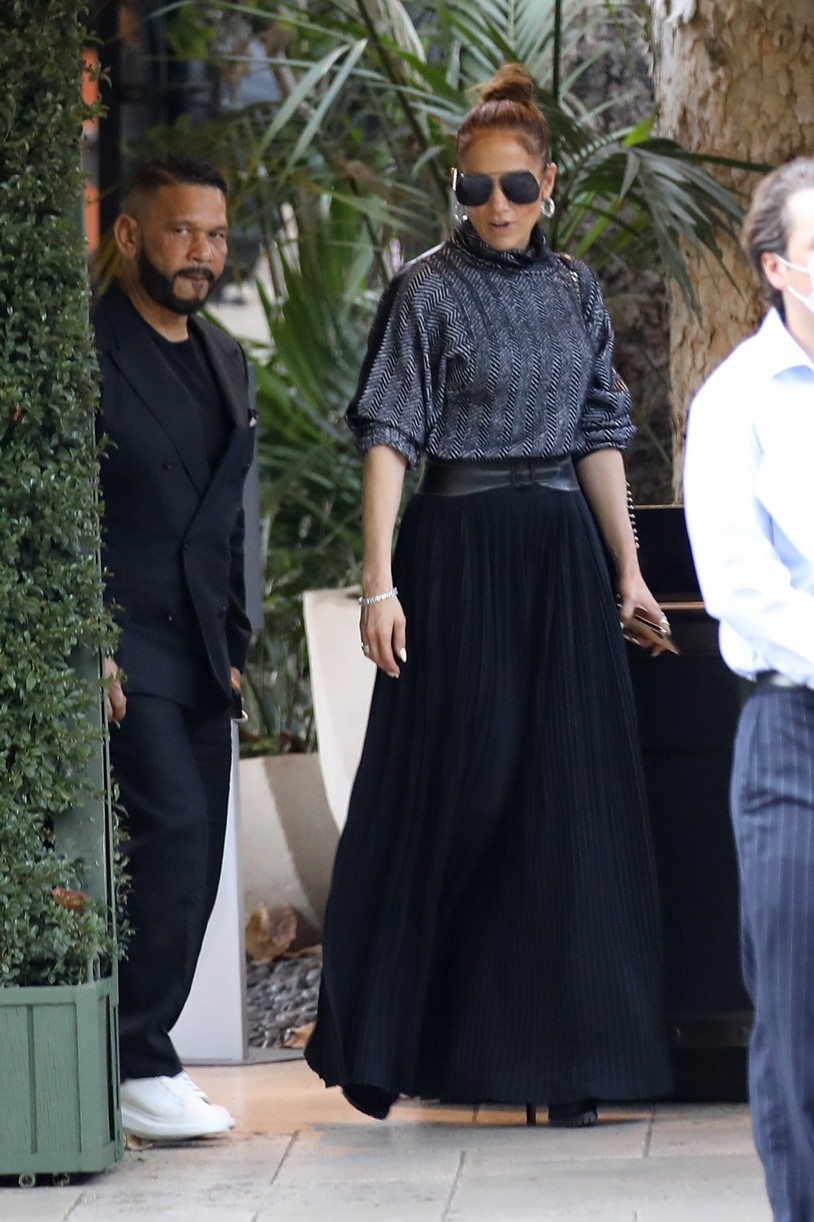 Jennifer Lopez Lunches With Manager Benny Medina On 'Marry Me' Premiere
