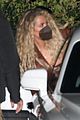 khloe kardashian sports brown leather look for night out 02