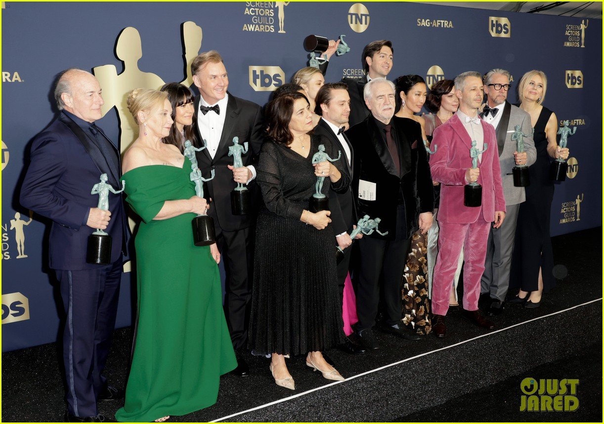 'Succession' Stars Kieran Culkin & J. Smith Cameron Celebrate SAG Award