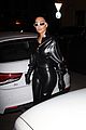 kim kardashian black leather outfit night out in milan 04