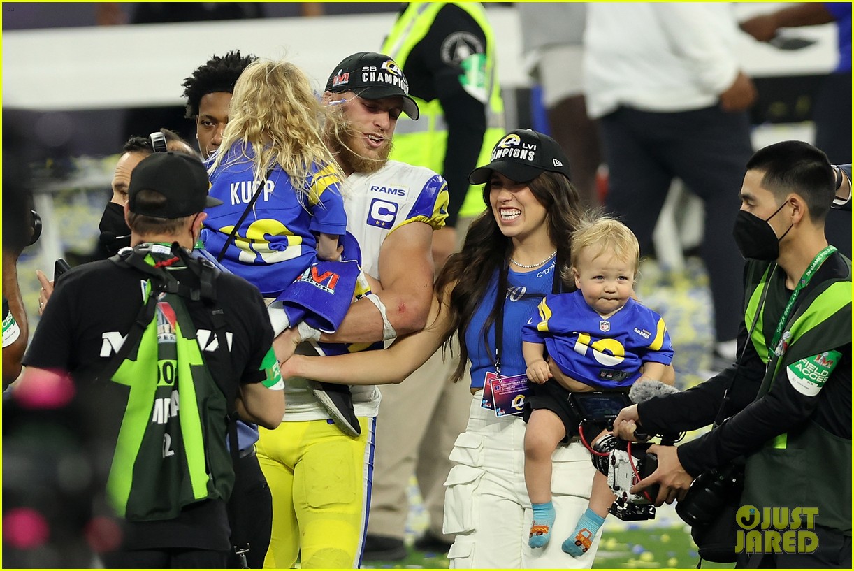 These Photos of Cooper Kupp at Super Bowl 2022 with His Wife & Kids Are So,  So Cute!: Photo 4705203, 2022 Super Bowl, Anna Marie Kupp, Cooper Kupp,  Super Bowl Photos