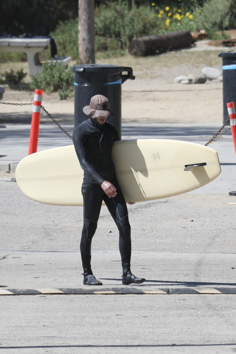 Leighton Meester & Adam Brody Show Off Balancing Skills While Surfing