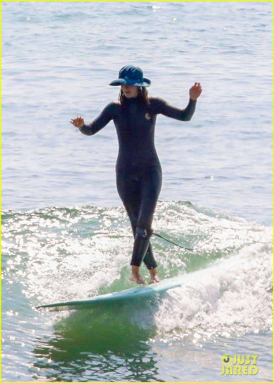 Full Sized Photo of leighton meester adam brody surfing release day 16