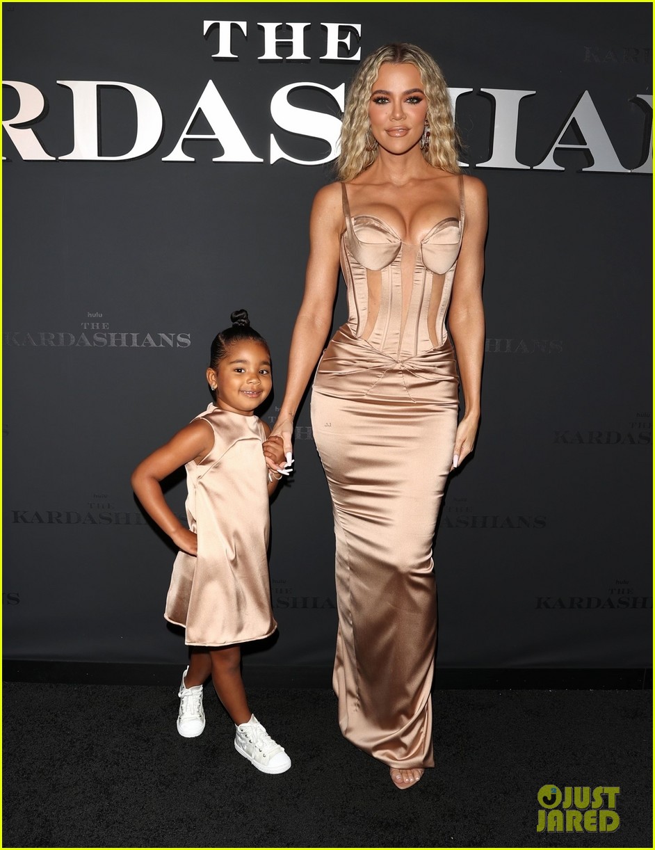 Khloe Kardashian & Daughter True Wear Matching Looks to 'The