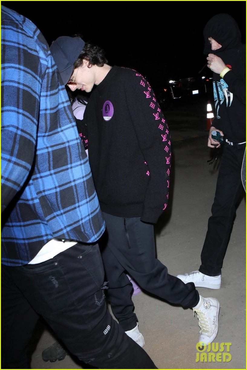 Timothee Chalamet Parties with Friends at Night Two of Coachella 2022