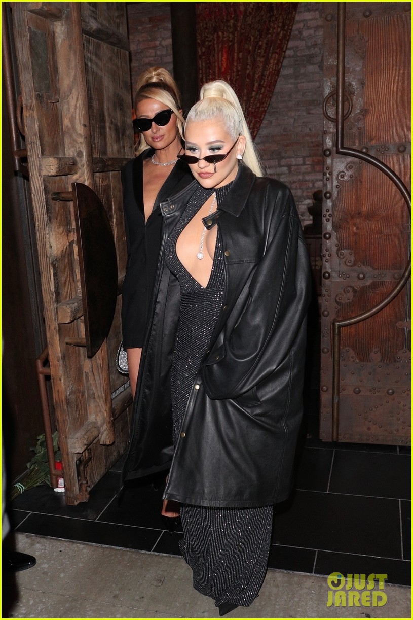 Christina Aguilera & Paris Hilton Grab Dinner Together After Daily