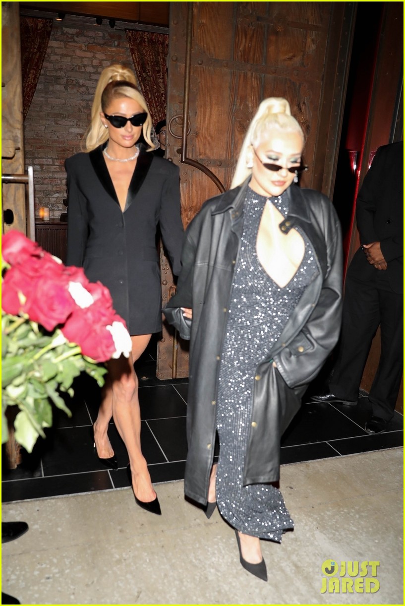 Christina Aguilera & Paris Hilton Grab Dinner Together After Daily