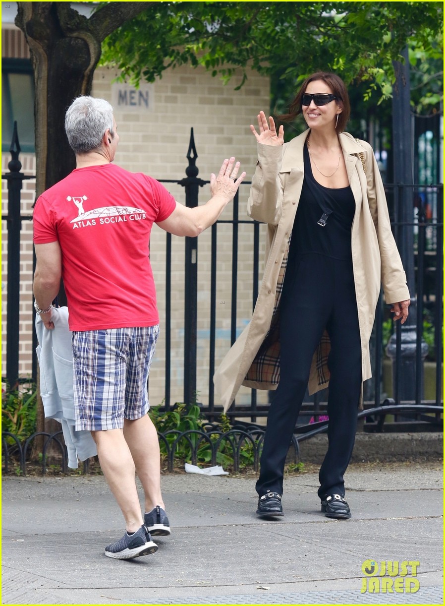 andy cohen irina shayk randomly bumped into each other while out in nyc 054762804