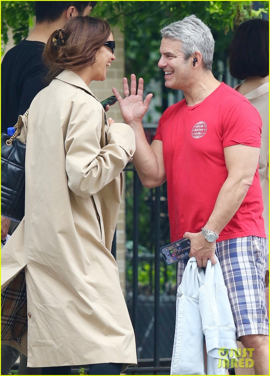andy cohen irina shayk randomly bumped into each other while out in nyc 064762805