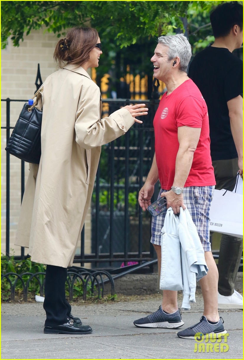 andy cohen irina shayk randomly bumped into each other while out in nyc 124762811