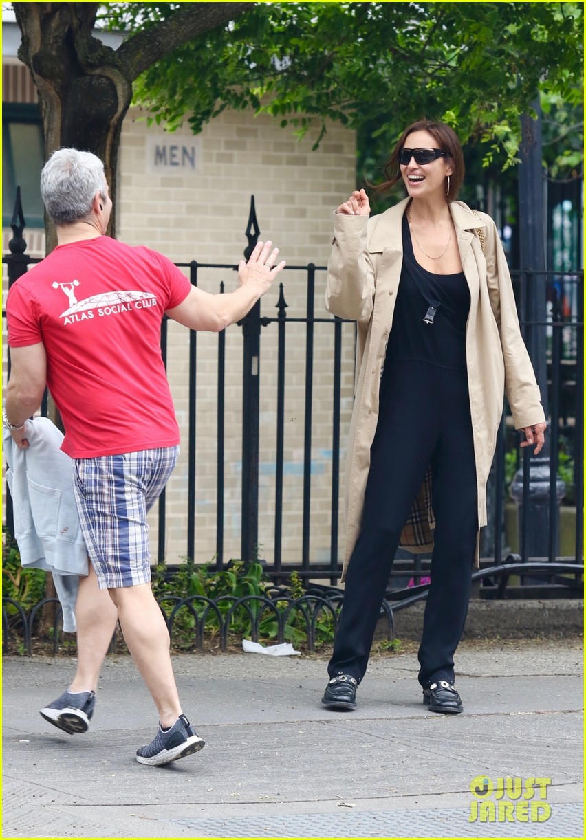 andy cohen irina shayk randomly bumped into each other while out in nyc 154762814