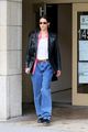 bella hadid wears leather jacket to meeting in nyc 06