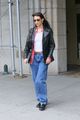 bella hadid wears leather jacket to meeting in nyc 16