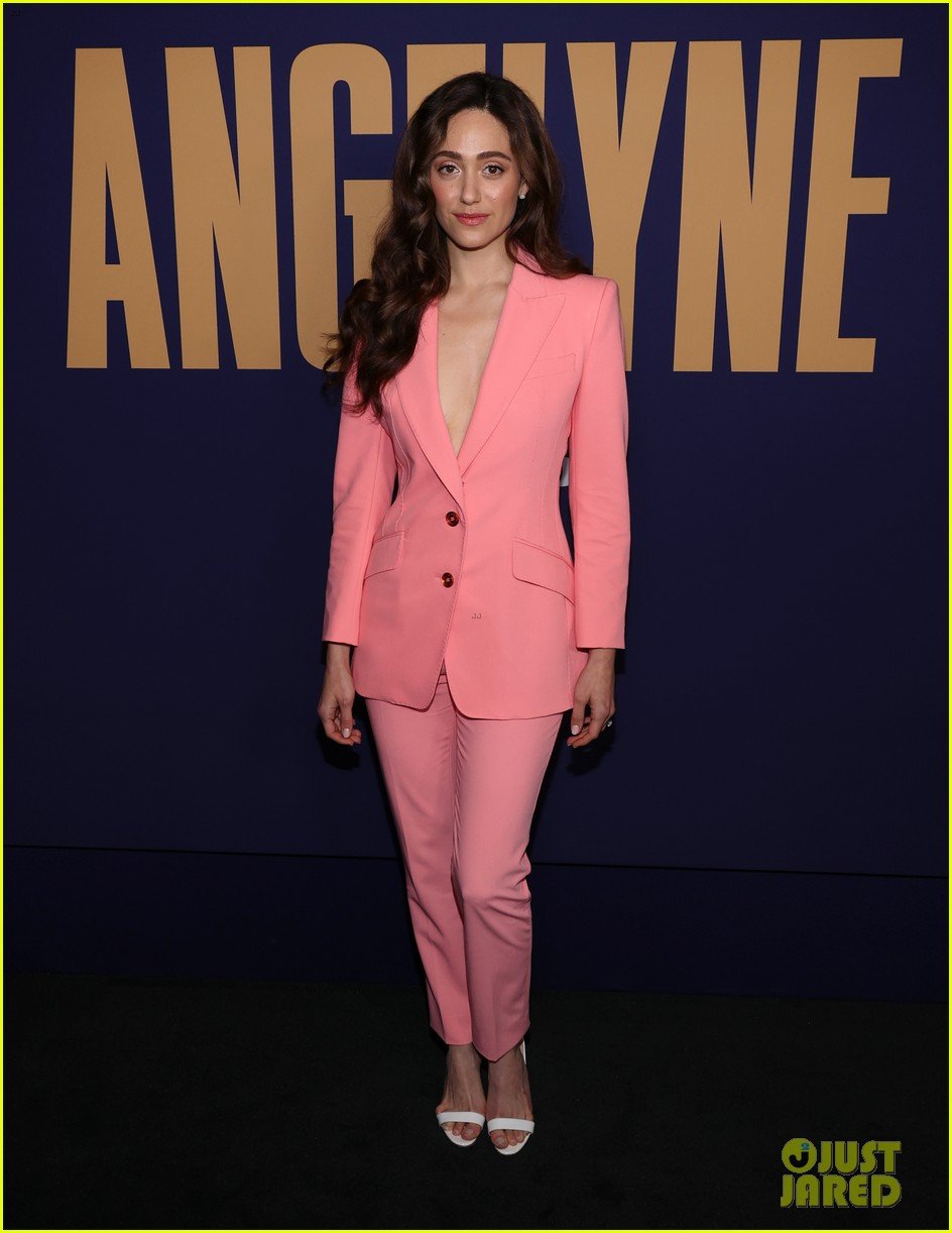Emmy Rossum Goes Pretty in Pink Suit for 'Angelyne' FYC Event Photo
