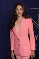 emmy rossum goes pretty in pink suit angelyne fyc event 12