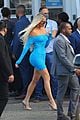 khloe kardashian arrives blue dress hulu upfronts nyc 04