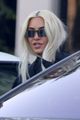kim kardashian pairs bleached blonde hair with all black outfit saturday outing 04
