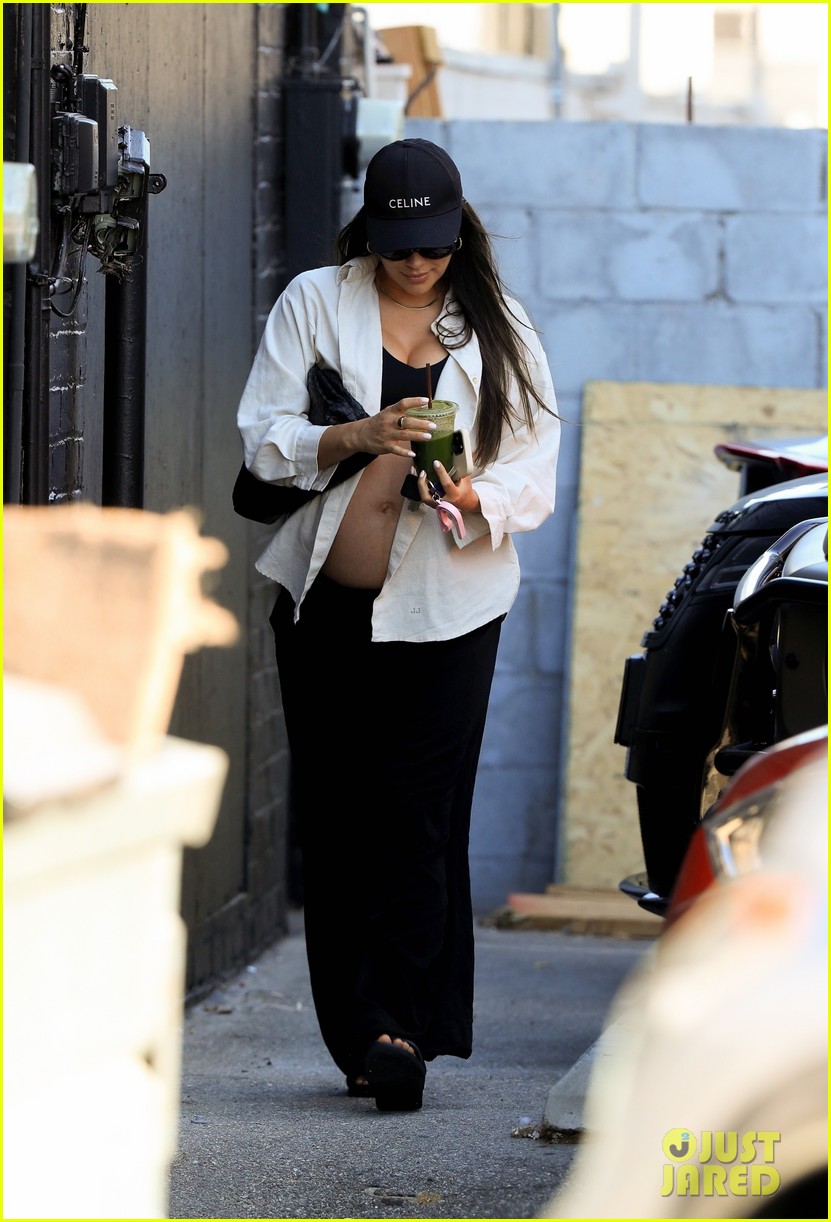 Pregnant Shay Mitchell Wears Sports Bra to Appointment in Beverly Hills