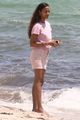 zoe saldana hits the beach in miami 01