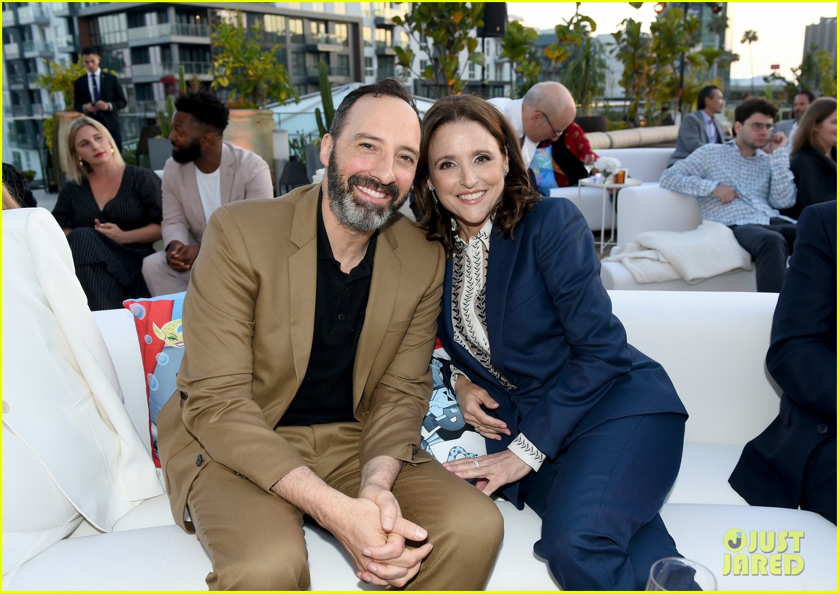 Julia LouisDreyfus Reunites with 'Veep' CoStar Tony Hale at NRDC's Night of Comedy Benefit