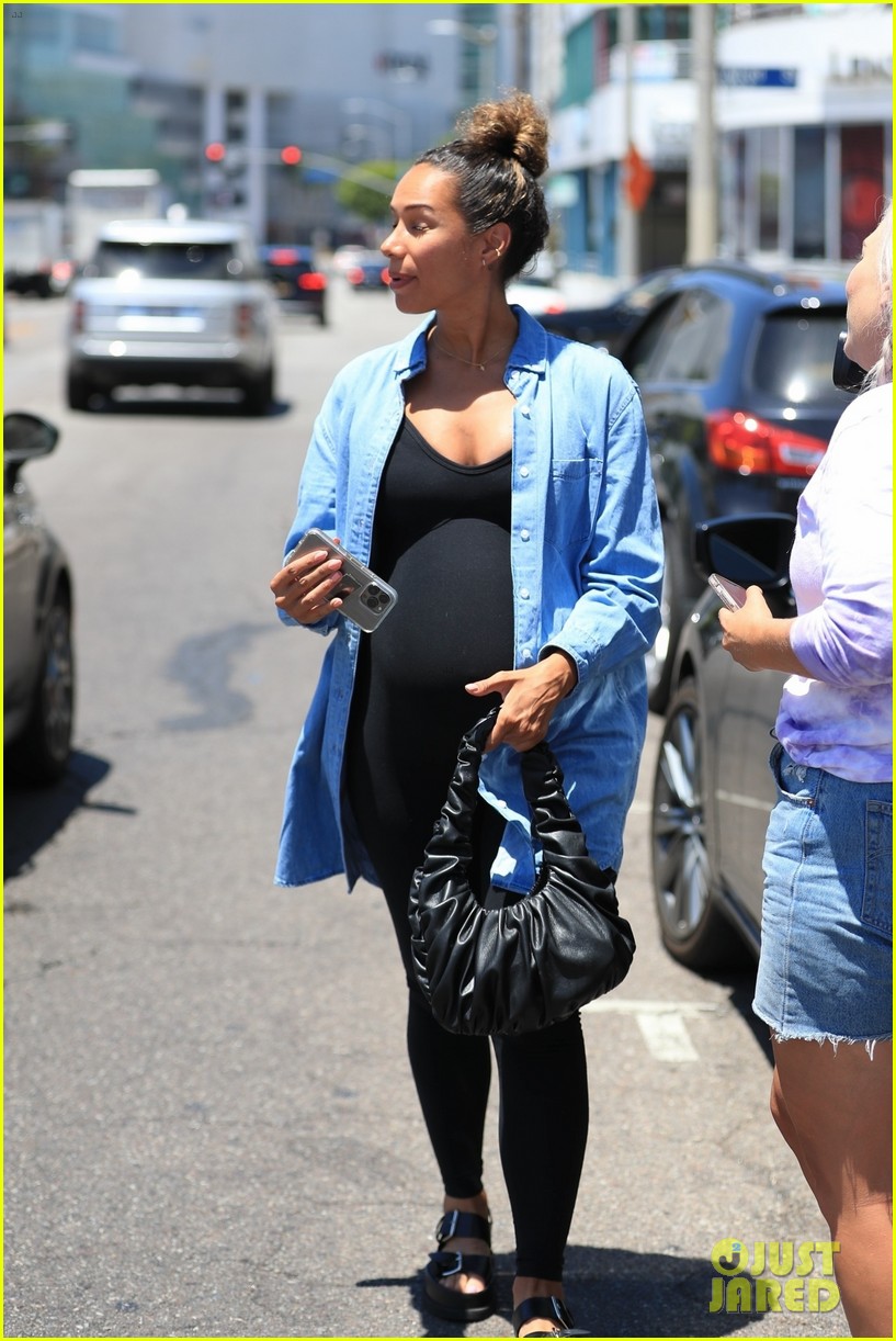 leona lewis wears baby bump hugging bodysuit for appointment 014783937