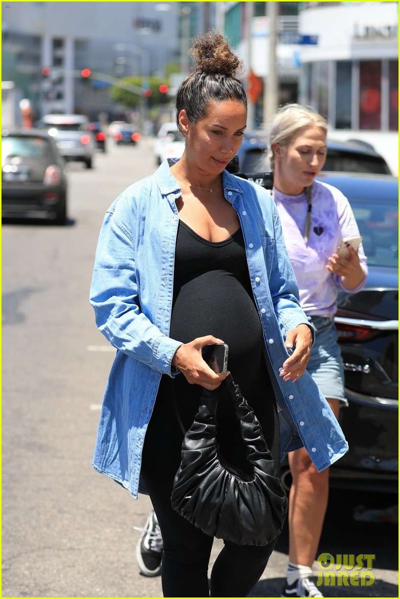 leona lewis wears baby bump hugging bodysuit for appointment 074783943