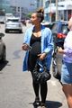 leona lewis wears baby bump hugging bodysuit for appointment 01