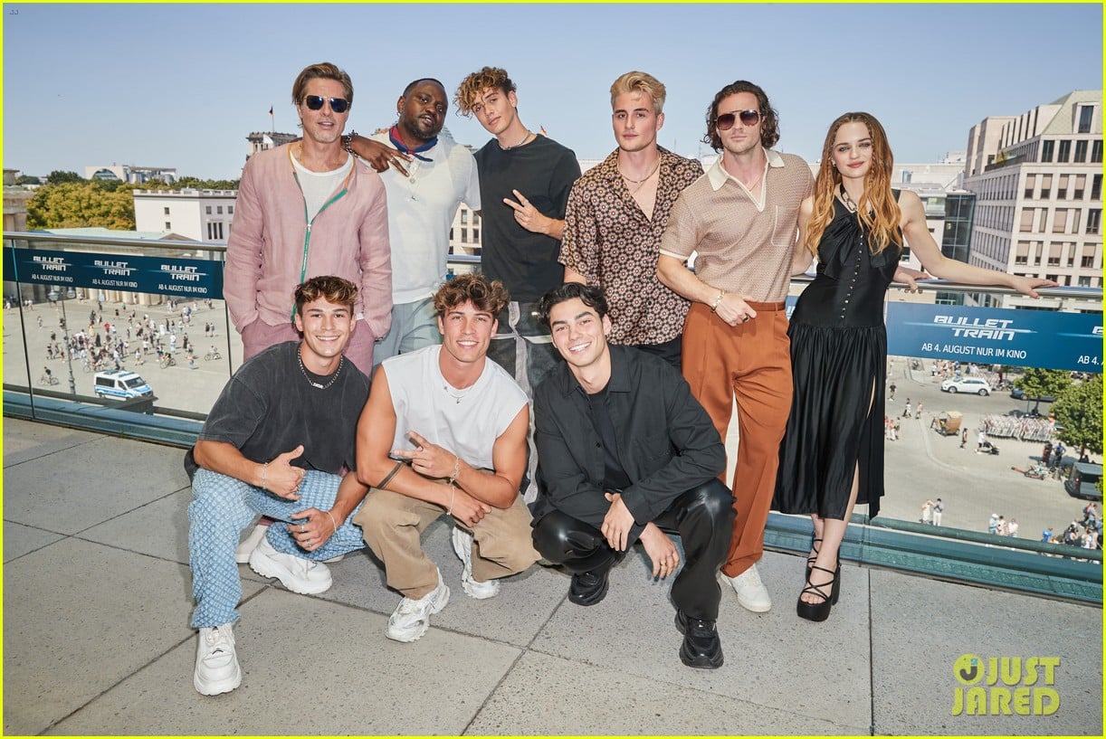 Brad Pitt & Joey King Join Their ‘Bullet Train’ Co-Stars for a Photo