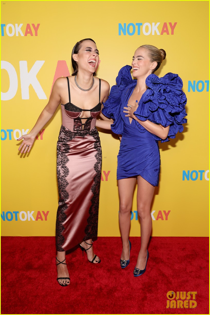 Zoey Deutch & Dylan O'Brien Bring Pops of Color to 'Not Okay' NYC