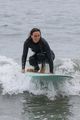 leighton meester catches some waves while surfing in santa monica 05