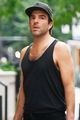 zachary quinto talks with a friend during walk around nyc 02