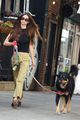 emily ratajkowski takes dog colombo walk around nyc 03