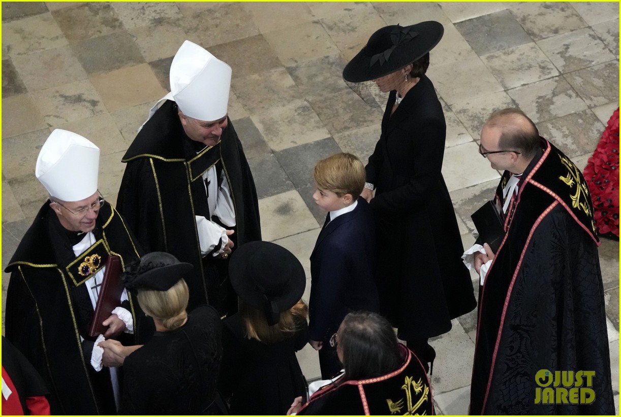 Prince & Princess Charlotte Join Procession at Queen Elizabeth's Funeral Alongside Prince