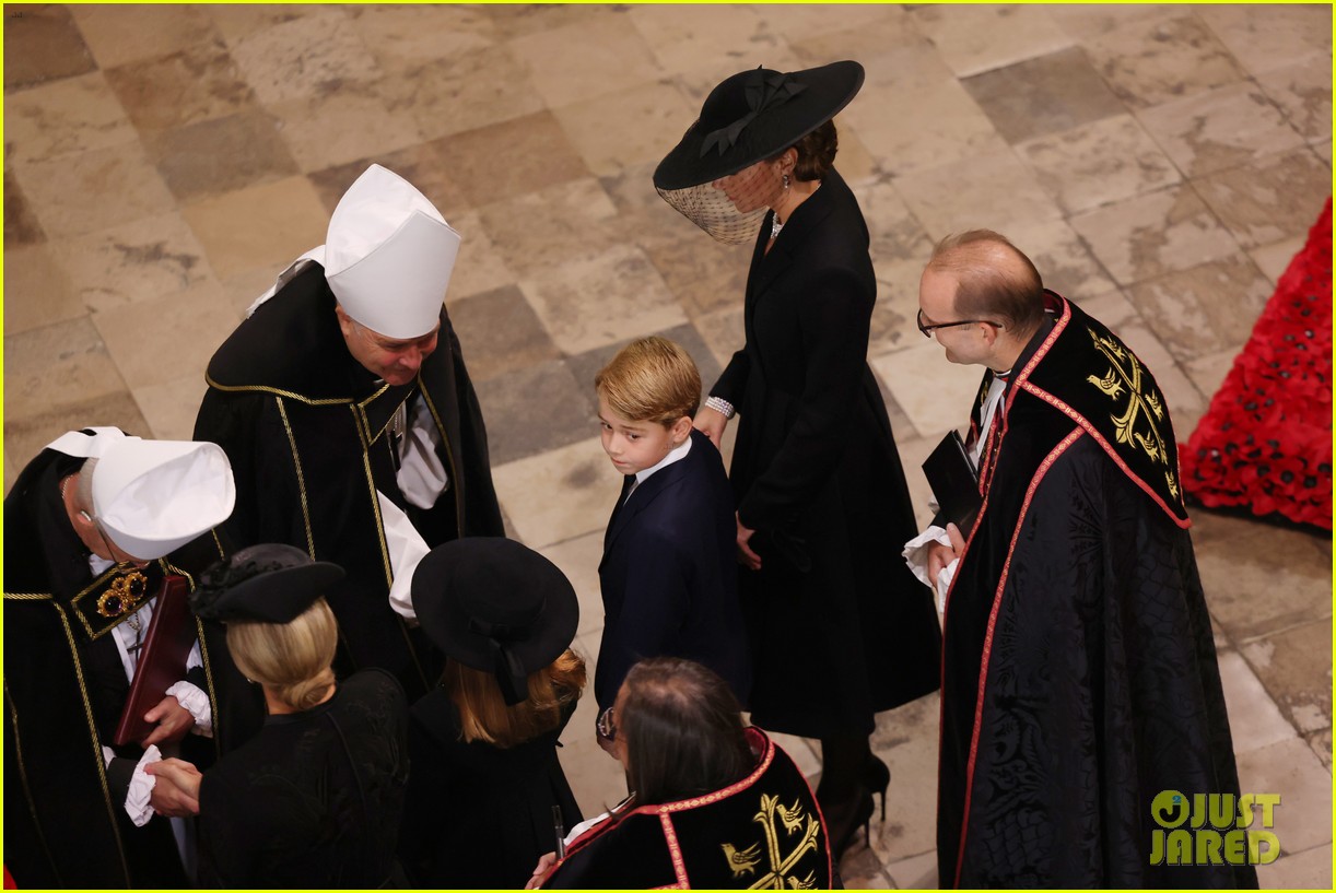 Prince & Princess Charlotte Join Procession at Queen Elizabeth's Funeral Alongside Prince