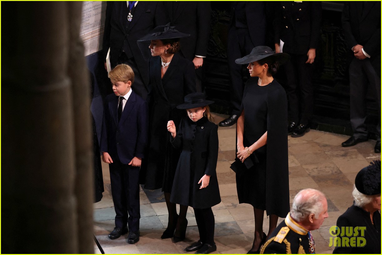 Prince & Princess Charlotte Join Procession at Queen Elizabeth's Funeral Alongside Prince