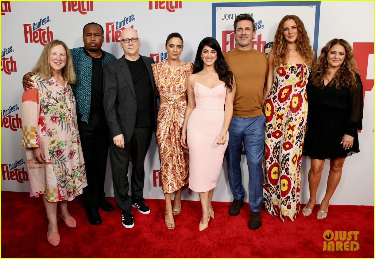 Jon Hamm is Supported by Girlfriend Anna Osceola at 'Confess, Fletch