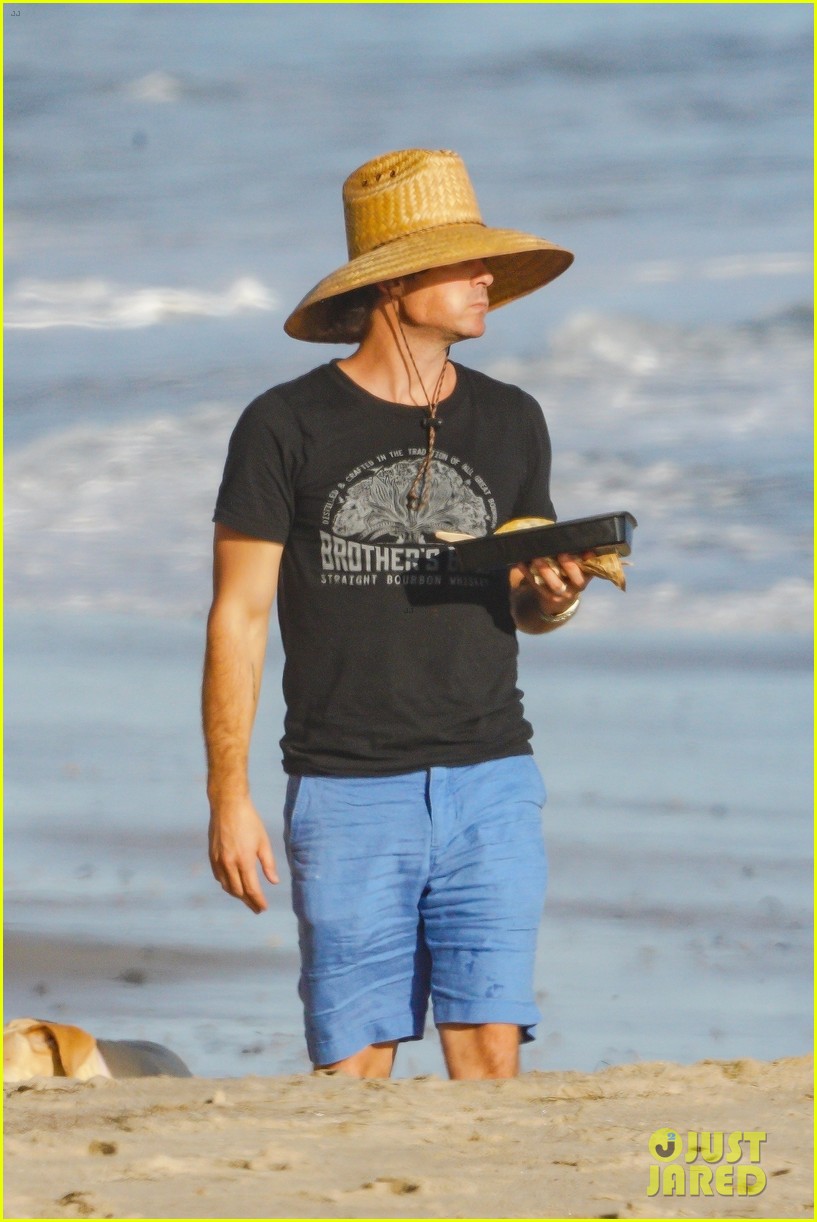Ian Somerhalder Enjoys The Sun With His Dogs On A Malibu Beach Photo