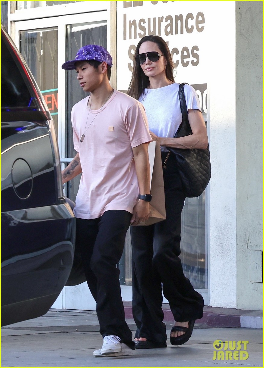 Angelina Jolie Goes Shopping for Pets Supplies with Son Pax, 18 Photo