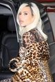 kim kardashian leopard print outfit dinner in milan 04